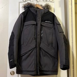 Eddie Bauer Men's Vinson Ops Down Parka - Dark Grey, Medium